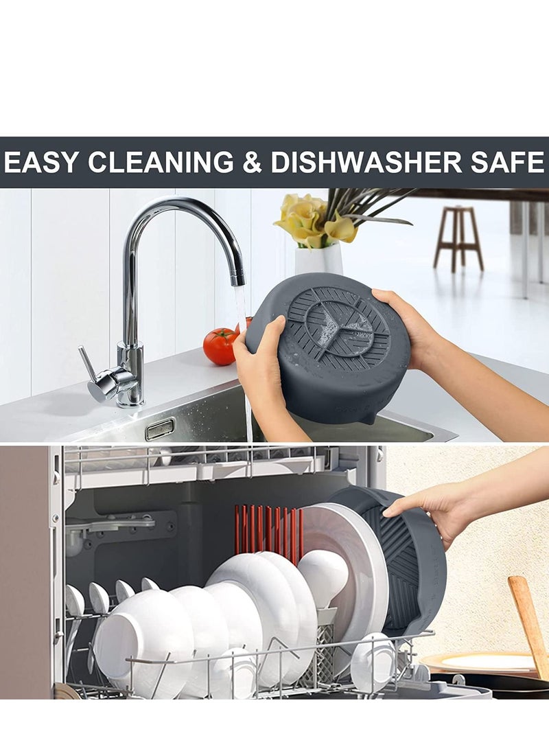 وعاء سيليكون للقلي الهوائي ببطانة 8.66 بوصة وسلة غير لاصقة آمنة للطعام وملحقات الفرن قابلة لإعادة الاستخدام وتناسب 5.3 لتر أو أكبر وسهلة التنظيف - Image 5