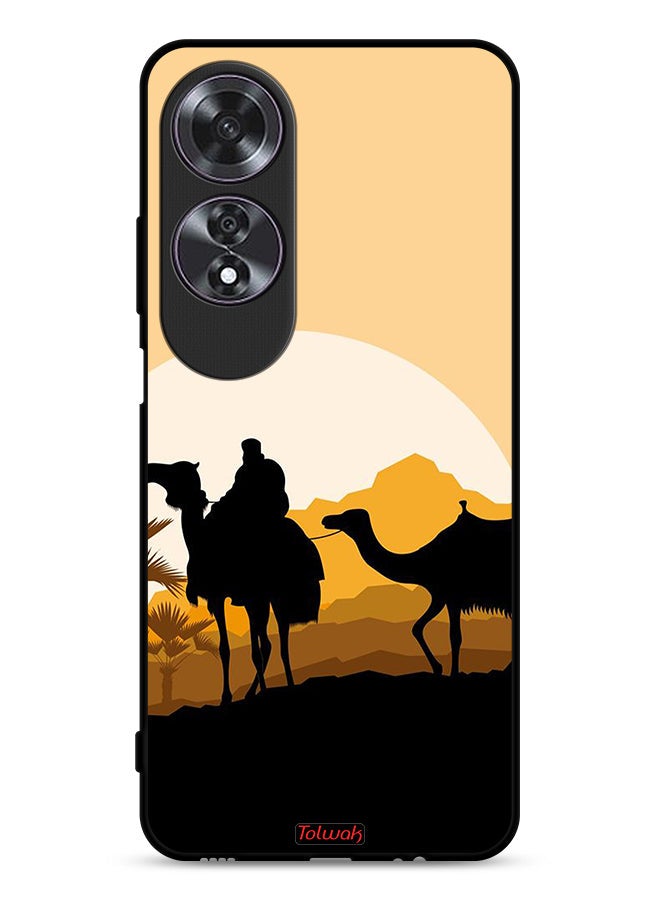 Tolwak Oppo A60 Protective Case Cover Camels In Desert Art - Image 1