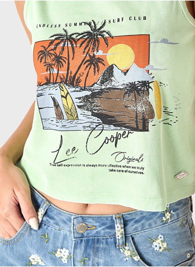 Lee Cooper Graphic Print Crew Neck T-Shirt  - Image 3