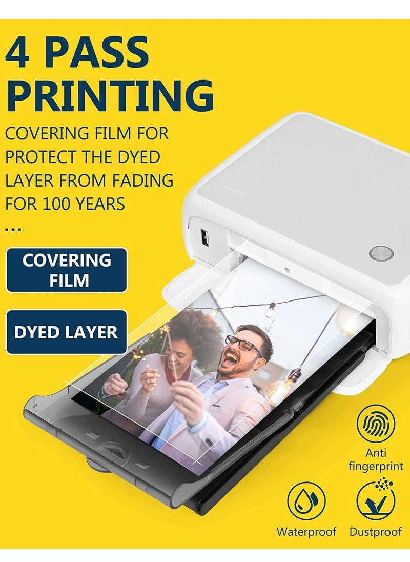 HPRT - HPRT Photo Printer CP4000L 4 x 6 Size Photo Bluetooth Portable Photo Printer Full Color Printing APP with Deskbook iPhone Android - Image 1