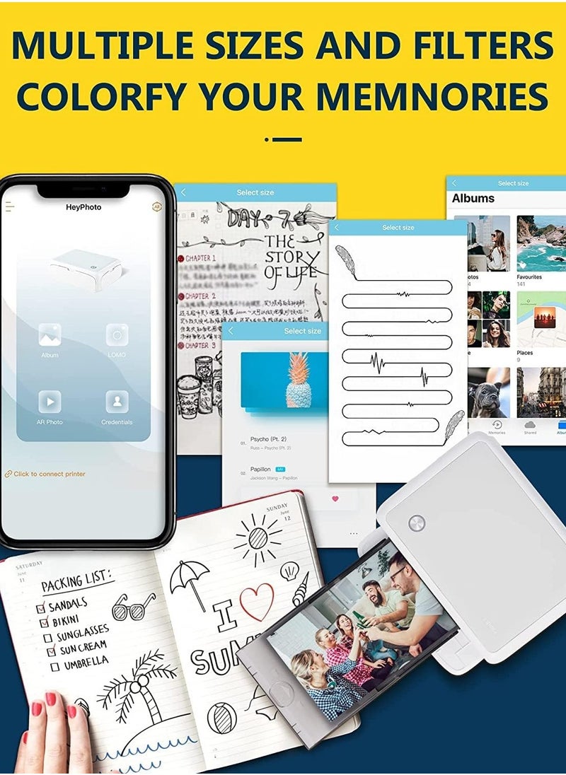 HPRT - HPRT Photo Printer CP4000L 4 x 6 Size Photo Bluetooth Portable Photo Printer Full Color Printing APP with Deskbook iPhone Android - Image 1