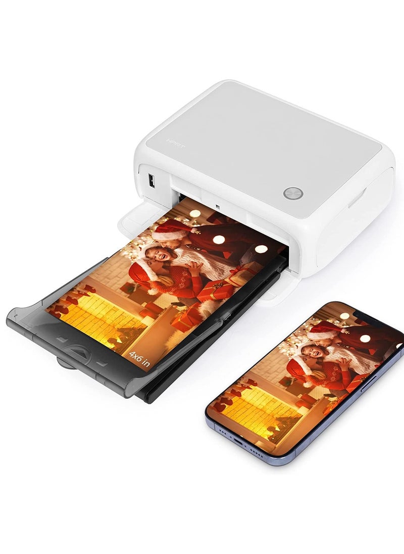 HPRT - HPRT Photo Printer CP4000L 4 x 6 Size Photo Bluetooth Portable Photo Printer Full Color Printing APP with Deskbook iPhone Android - Image 1