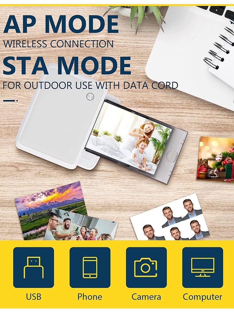 HPRT - HPRT Photo Printer CP4000L 4 x 6 Size Photo Bluetooth Portable Photo Printer Full Color Printing APP with Deskbook iPhone Android - Image 1