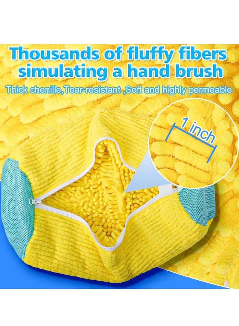 Flushrenic Shoe Washing Bag for Washing Machine 2 Pack for Washing Machines, Shoe Wash Bag for Sneakers, Athletic Shoes, for All Shoe Types and Sizes (2 pcs,Yellow) - Image 5