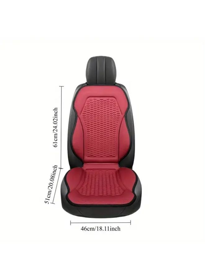 Black Universal Car Seat Cushion Breathable Comfortable All Season Easy Install No Strap Summer Essential Accessory - Image 2
