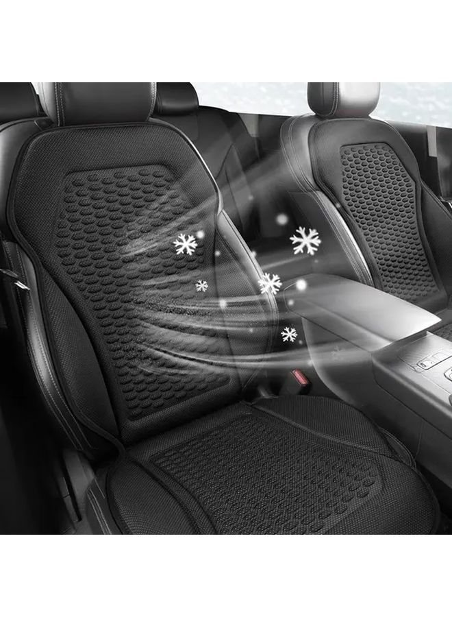 Black Universal Car Seat Cushion Breathable Comfortable All Season Easy Install No Strap Summer Essential Accessory - Image 1