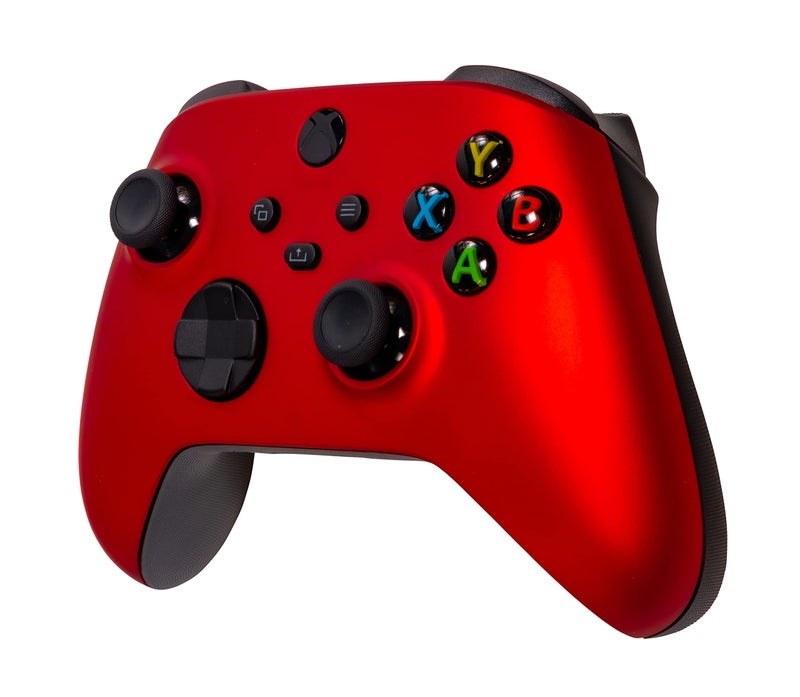 Crazy Controllerz Xbox One Series X S Custom Soft Touch Controller - Soft Touch Feel, Added Grip, Metallic Red Color - Compatible with Xbox One, Series X, Series S - Image 2