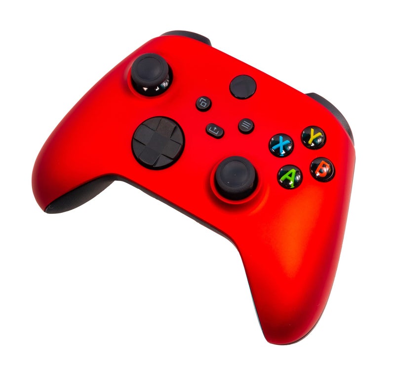 Crazy Controllerz Xbox One Series X S Custom Soft Touch Controller - Soft Touch Feel, Added Grip, Metallic Red Color - Compatible with Xbox One, Series X, Series S - Image 4