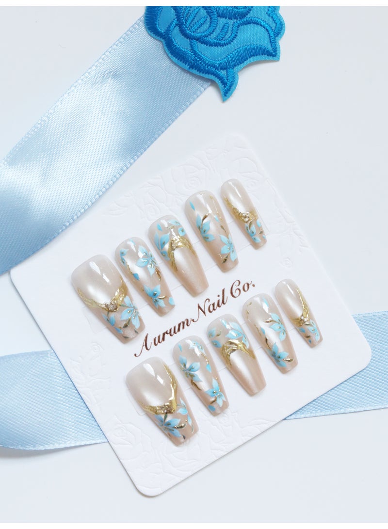 ظفرأوروم AurumNail - حديقة مجمدة - حجم متوسط تابوت M - حصرياً للسعودية - أظافر اصطناعية يدوية عالية الجودة، إصدار محدود، غير مصنعة في المصانع - مثالية للحفلات، حفلات الزفاف، أو الاستخدام اليومي مع لمسة أنيقة - تصميم أظافر فايرل على تيك توك – إصدار خاص برمضان والعيد – مجموعة مهرجان الرياض – أظافر عارية صديقة للبيئة – مستوحاة من المبادرة الخضراء السعودية - Image 3
