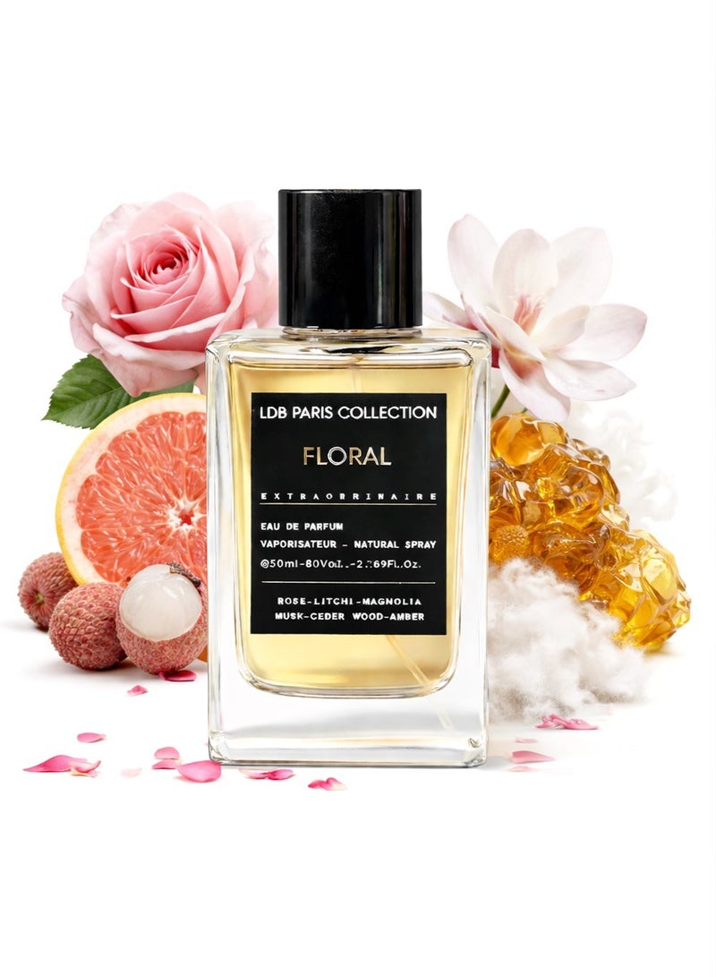 Linea De Bella LDB Collection Floral Fruity Sweet 85ML | Long Lasting Perfume for Men & Women | Unisex Eau De Parfum with Musk & Amber Notes - Image 1