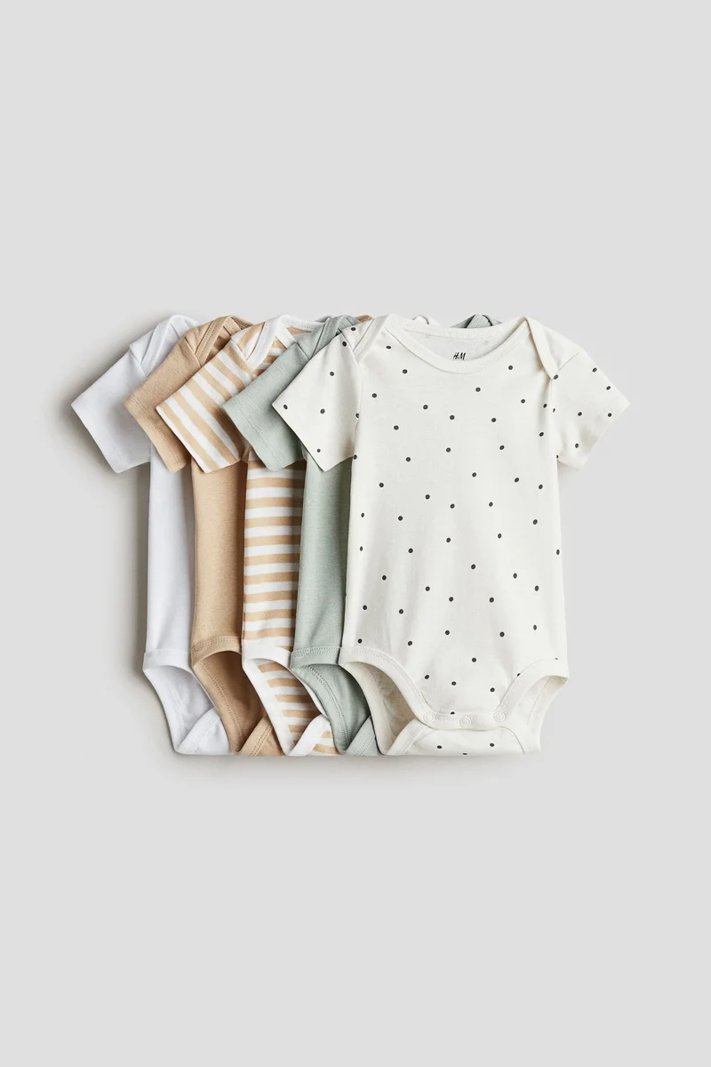 H&M 5-pack cotton bodysuits
