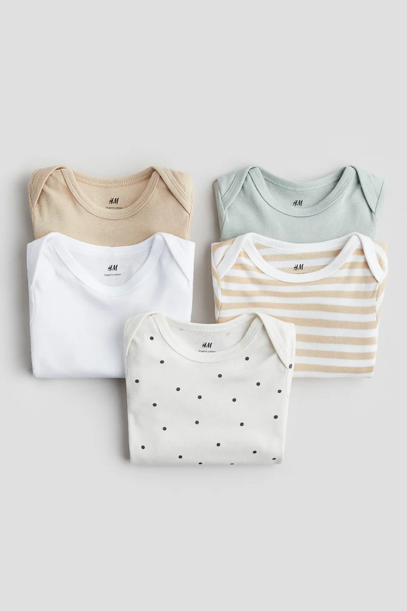 H&M 5-pack cotton bodysuits