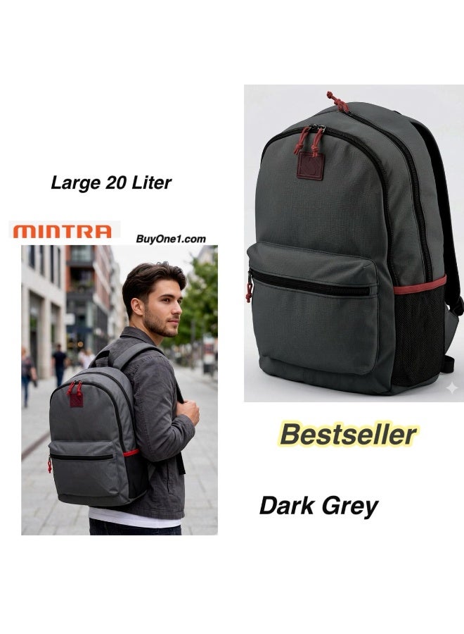 Mintra Waterproof Backpack 20L - Dark Gray - Image 1