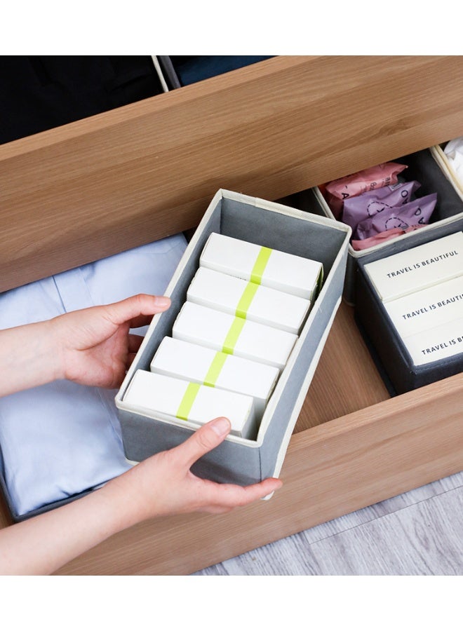 MIXDE 12PCS Foldable Clothing Storage Organizers, Underwear Drawer Fabric Closet Dividers Basket Containers, Cabinet Dresser Storage Box for Clothes Bras Socks Baby Clothing Scarves Ties - Image 2