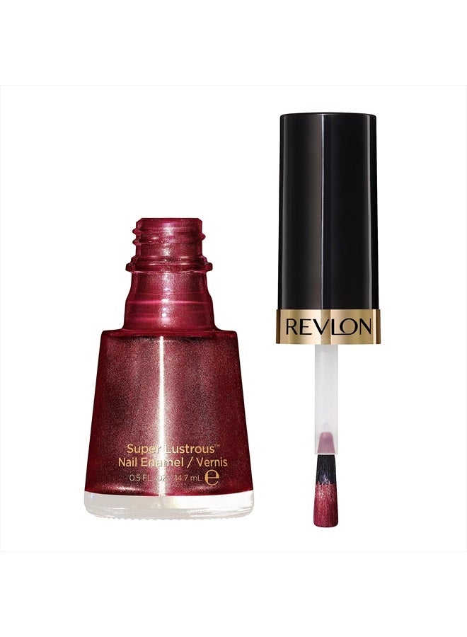 Revlon طلاء أظافر ريفلون، طلاء أظافر سوبر لستروس، مقاوم للتقشير وصيغة طويلة الأمد، لمسة لامعة عالية، 660 ديفين، 0.5 أونصة سائلة - Image 3