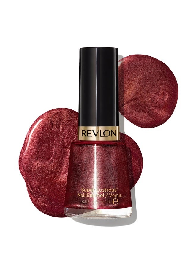 Revlon طلاء أظافر ريفلون، طلاء أظافر سوبر لستروس، مقاوم للتقشير وصيغة طويلة الأمد، لمسة لامعة عالية، 660 ديفين، 0.5 أونصة سائلة - Image 2