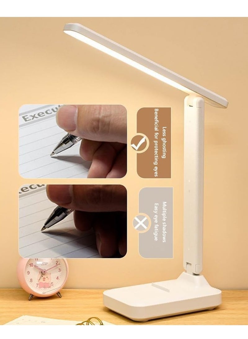 مصباح مكتب LED قابل للطي – 3 مستويات إضاءة – قاعدة لحمل الهاتف – تصميم أنيق للدراسة والعمل  - Image 2