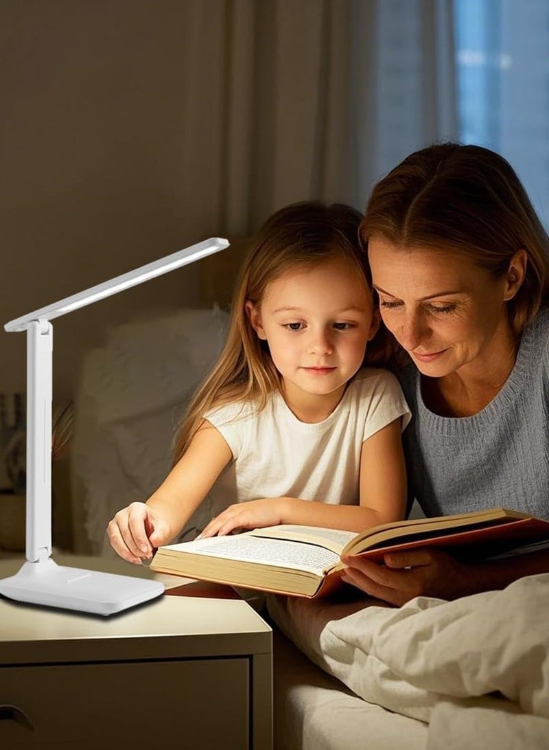مصباح مكتب LED قابل للطي – 3 مستويات إضاءة – قاعدة لحمل الهاتف – تصميم أنيق للدراسة والعمل  - Image 3