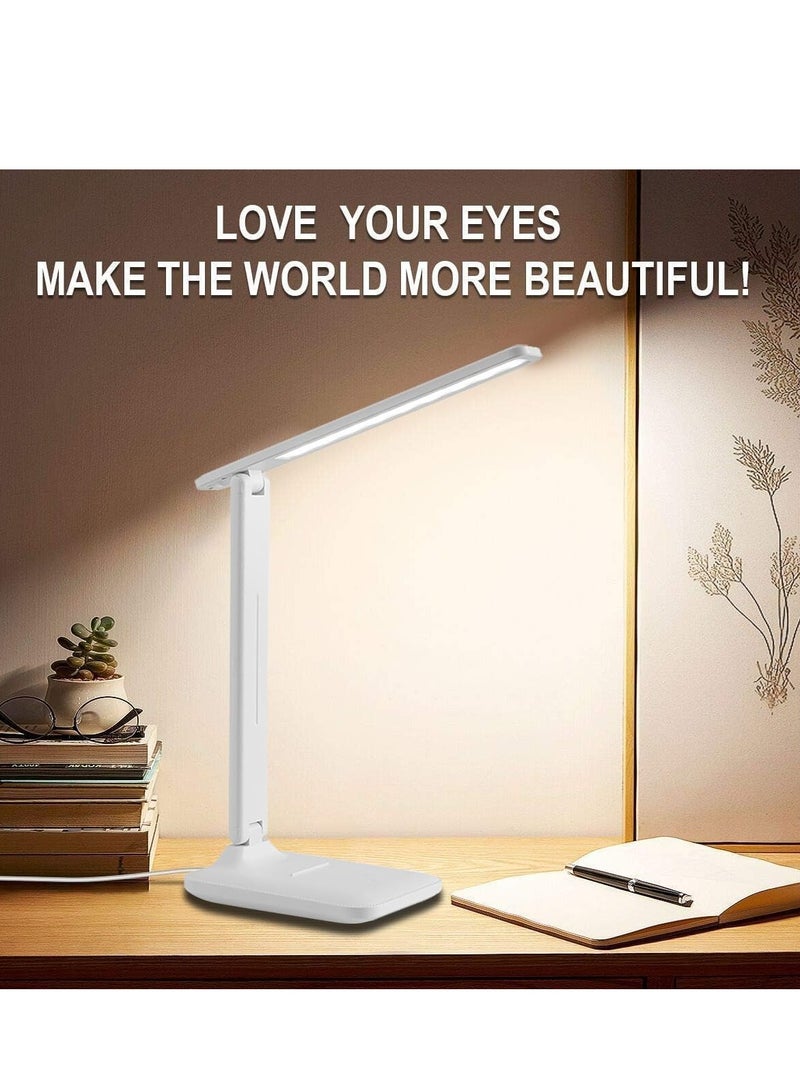 مصباح مكتب LED قابل للطي – 3 مستويات إضاءة – قاعدة لحمل الهاتف – تصميم أنيق للدراسة والعمل  - Image 5