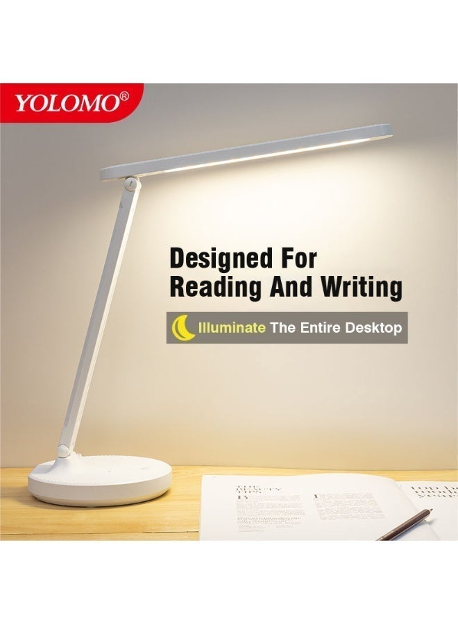 مصباح مكتب LED قابل للطي – 3 مستويات إضاءة – قاعدة لحمل الهاتف – تصميم أنيق للدراسة والعمل - Image 1