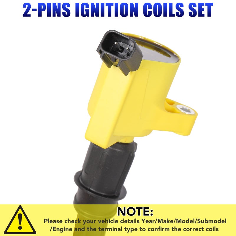 LCWRGS Set of 8 DG508 Ignition Coils and SP479 Spark Plugs For 5.4 V8 1998 1999 2000 2001 2002 2003 2004 Ford Expedition F150 F250 F350 Mercury Grand Marquis FD503 - Image 2