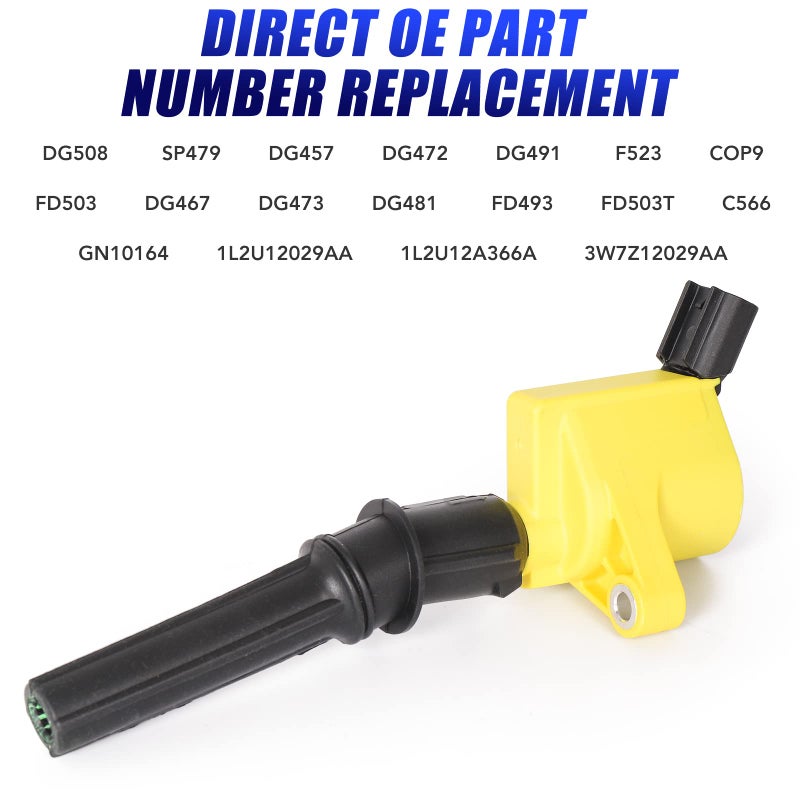LCWRGS Set of 8 DG508 Ignition Coils and SP479 Spark Plugs For 5.4 V8 1998 1999 2000 2001 2002 2003 2004 Ford Expedition F150 F250 F350 Mercury Grand Marquis FD503 - Image 4