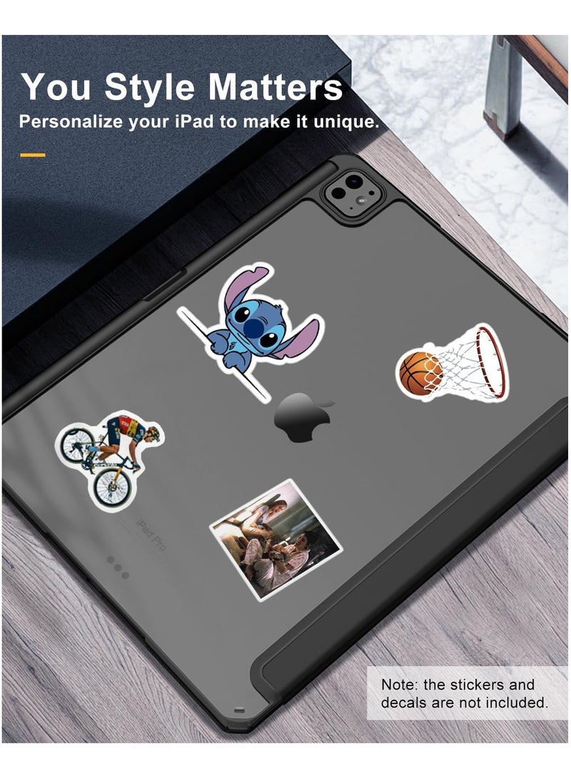 DUSALA 2 in 1 Case for iPad Pro 13 Inch (M4) 2024 with Pencil Holder, Slim Stand Protective Cover with Clear Transparent Back Shell for iPad Pro 13 inch Tablet, Support Auto Wake/Sleep With Tempered Glass - Image 5