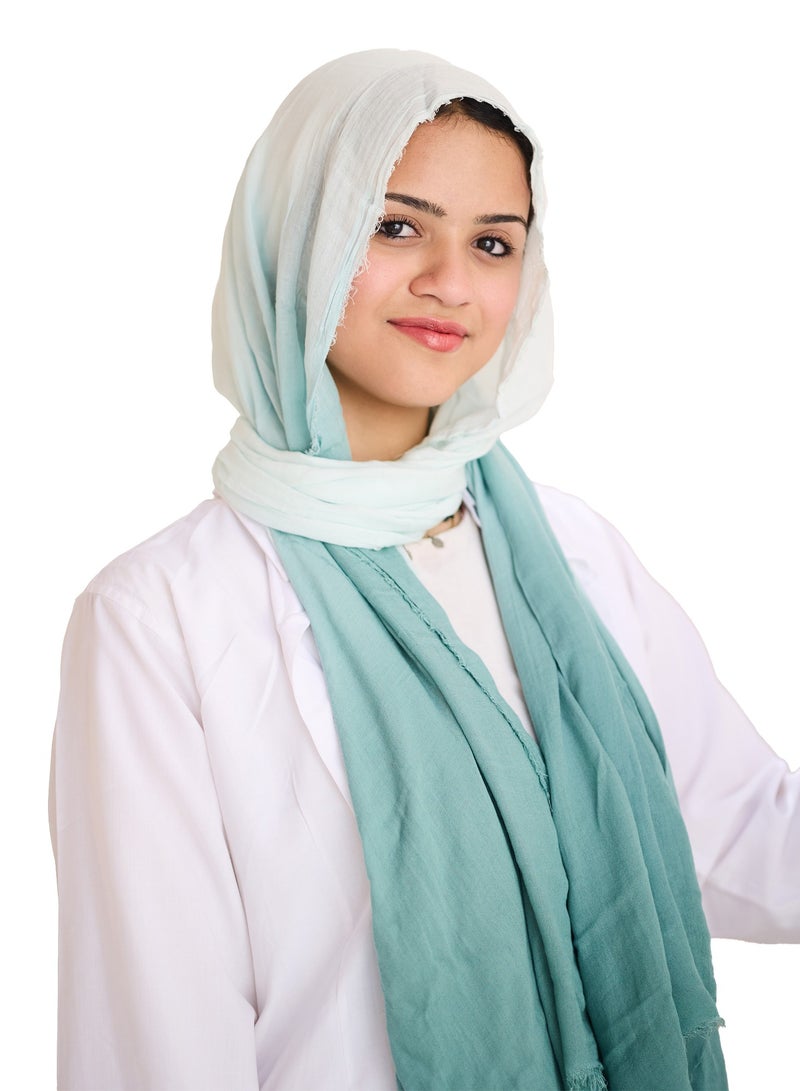 فلاور طرحة قطن مودال ديجرادية - كيوي - Image 3