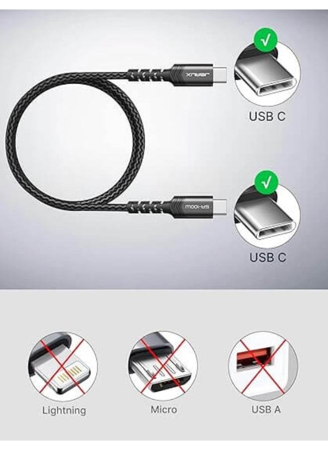 JSAUX - ( CC0020) USB C to USB C Cable 100W/5A [1pcs 1 M], QC 4.0/USB PD Type-C Fast Charging Cord Compatible with MacBook Pro/Air M2, iPad Pro 12.9/iPad Air/Mini 6 Samsung Galaxy S23 S22 S21 - Image 1