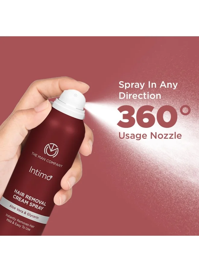 The Man Company  The Man Company Intimo Instant Hair Removal Spray for Men & Women- 200 gm | Painless & Irritation Free Spray for Chest, Underarms, & Legs | Easy to Use | Sulphate & Paraben Free | All Skin Types for Men | Best Price UAE