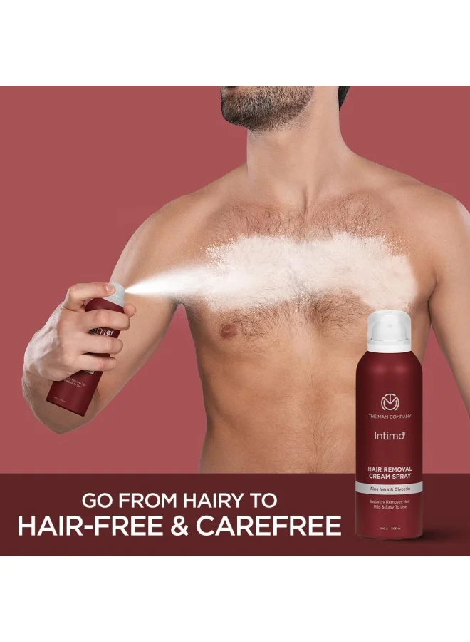 The Man Company  The Man Company Intimo Instant Hair Removal Spray for Men & Women- 200 gm | Painless & Irritation Free Spray for Chest, Underarms, & Legs | Easy to Use | Sulphate & Paraben Free | All Skin Types for Men | Best Price UAE