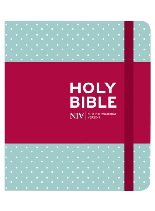NIV Journalling Mint Polka Dot Cloth Bible 