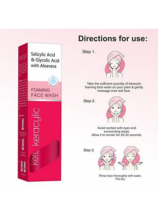 Leeford Keracylic Foaming Facewash Combo With 1% Salicylic Acid Glycolic Acid And Aloevera For Acne Free Skin For Men & Women | (Pack Of 2 60 Ml Each) - Image 4