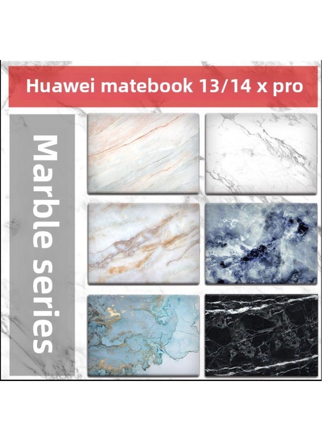 Generic - Applicable To For Huawei Laptop Protective Shell Matebook 13 14 X-pro Marble Series-Color:KZ-641 Colored Stone-Applicable Model:matebook 14 Intel Edition - Image 1