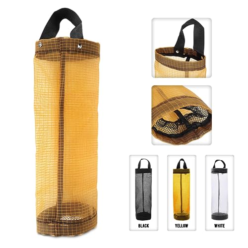 Karomouj KMA556 Transparent Garbage Bag Storage Bag Wearable Grocery Bag Holder Mesh Grocery Bag Holder with Widening Handle Bottom Outlet for Kitchen, Bedroom Home Store (Multicolor,Pack of 2) - Image 2