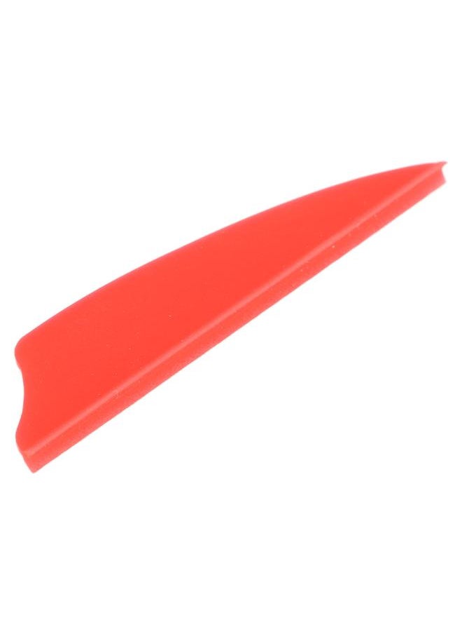 50 Pcs Feather Fletching Light Weight Shield Arrow Fletches DIY Arrow Feathers Fletches for Outdoors Archery Red