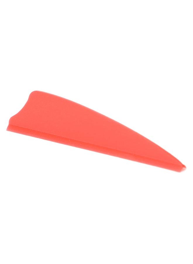 50 Pcs Feather Fletching Light Weight Shield Arrow Fletches DIY Arrow Feathers Fletches for Outdoors Archery Red