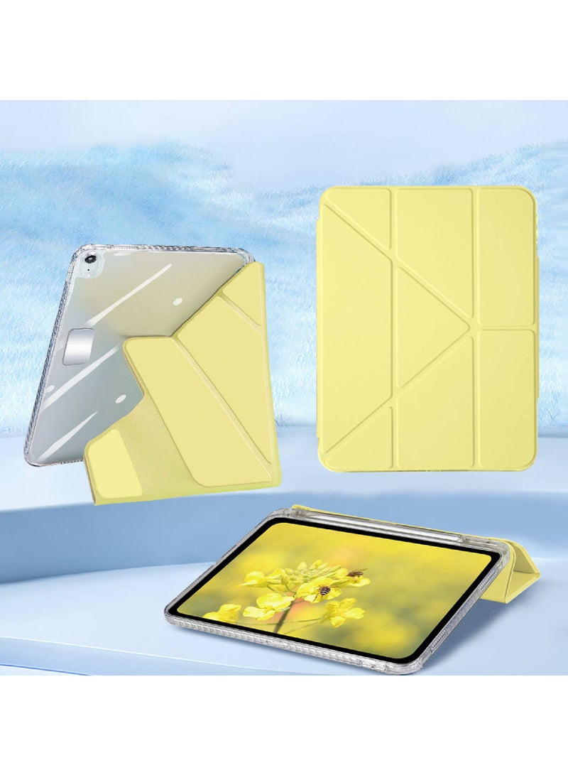 Rock Pow Case for iPad (A16) 11th 11 inch 2025 Gen iPad 11 Case/Case For iPad 10th Gen Case 2022 iPad 10 Case Slim Stand Soft Clear Transparent Shell Back with Discreet Retractable Pencil Holder Smart Cover for 11" iPad 11th 2025/10.9"iPad 10th Gen 2022 - Image 3