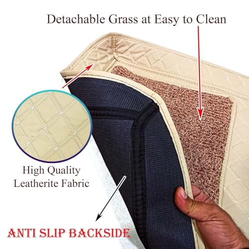 CARNEST 7D Luxury Leather Car Floor Mat | 100% Waterproof, Dustproof & Anti-Slip | Universal Fit Compatible with (Amaze,Beige) - Image 5