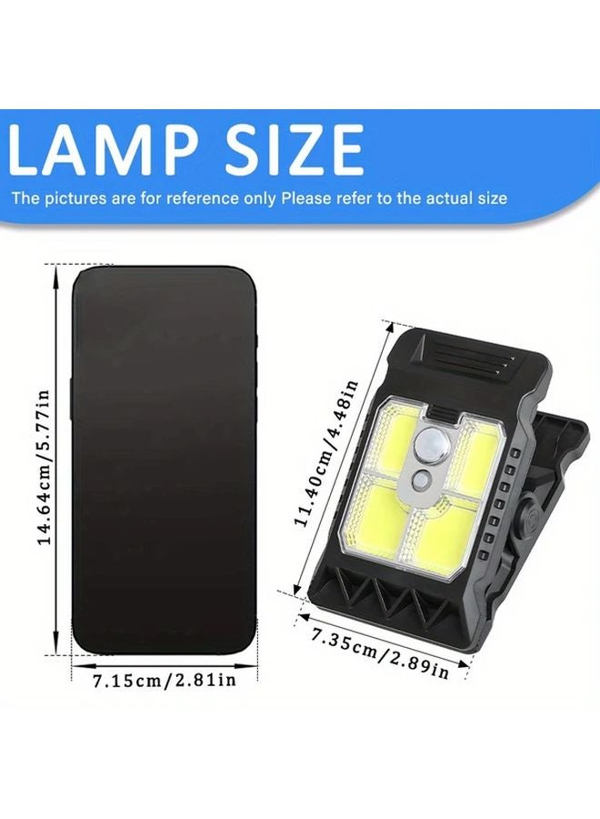 COB Solar Motion Sensor Light Rechargeable Outdoor Torch Dimmable For Camping Yard - Image 4