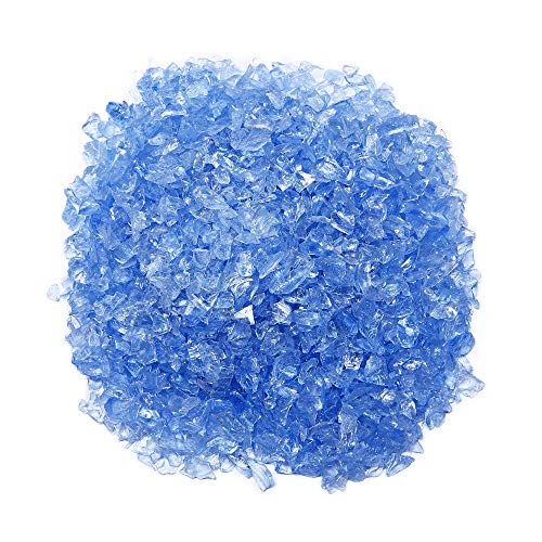 TWINKLING High Luster Crushed Glass, Broken Glass, Glass Gems Chips for DIY Resin Art Epoxy Crafts, Nail Art, Geode Painting, 1-3mm(200g) (Light Blue) - Image 4