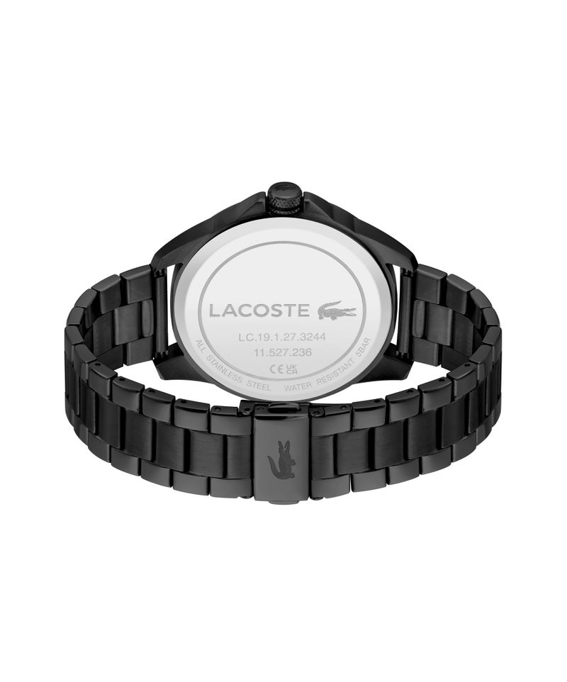 LACOSTE Round Analog Men'S Ionic Plated Black Steel Case  Watch - Image 2