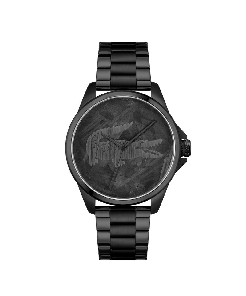 LACOSTE Round Analog Men'S Ionic Plated Black Steel Case  Watch - Image 3