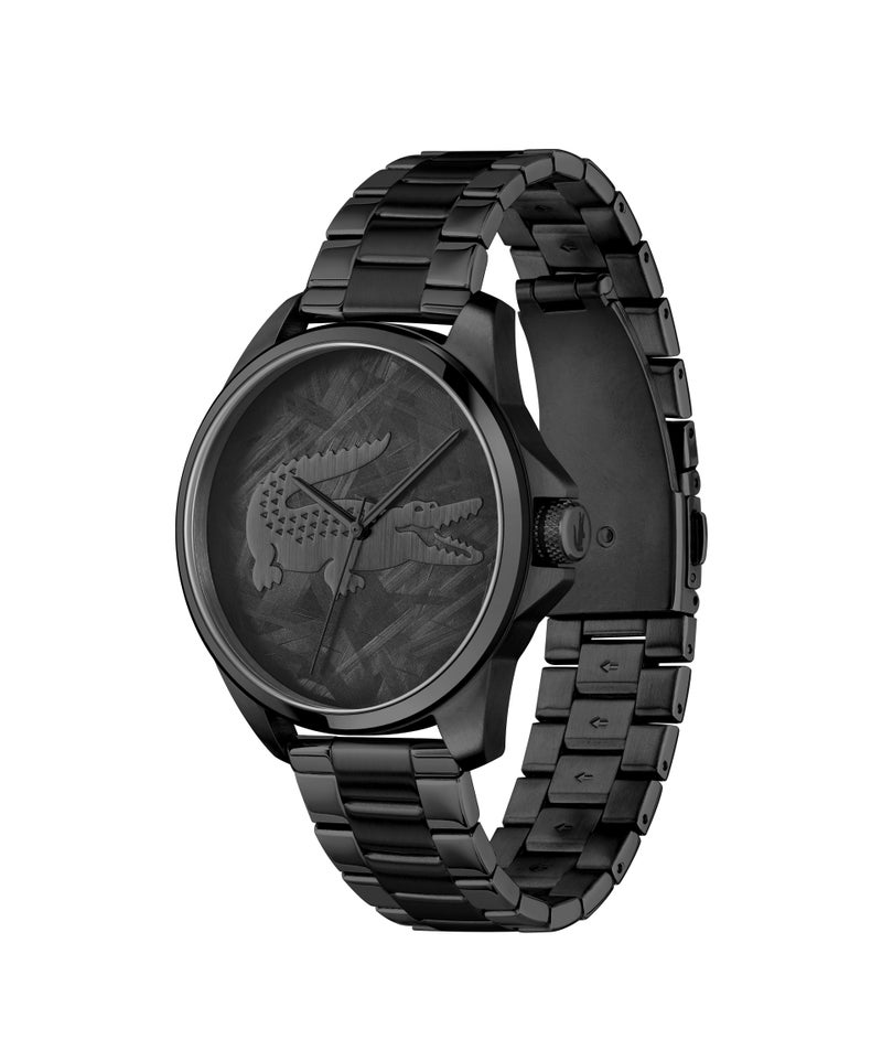 LACOSTE Round Analog Men'S Ionic Plated Black Steel Case  Watch - Image 1