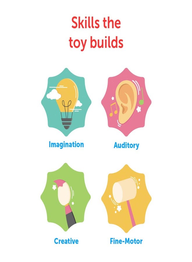 Brainsmith Swoora Premium Wooden Egg Shakers for Babies - Set of 2, Musical Rattle Toys, Baby-Safe, Non-Toxic Colours Sensory Toy for Toddlers - Fine Motor Skill & Sound Play Development (0-3 Years) - Image 5