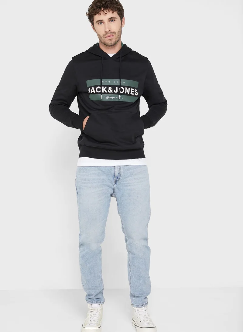 JACK & JONES Logo Printed Hoodie
