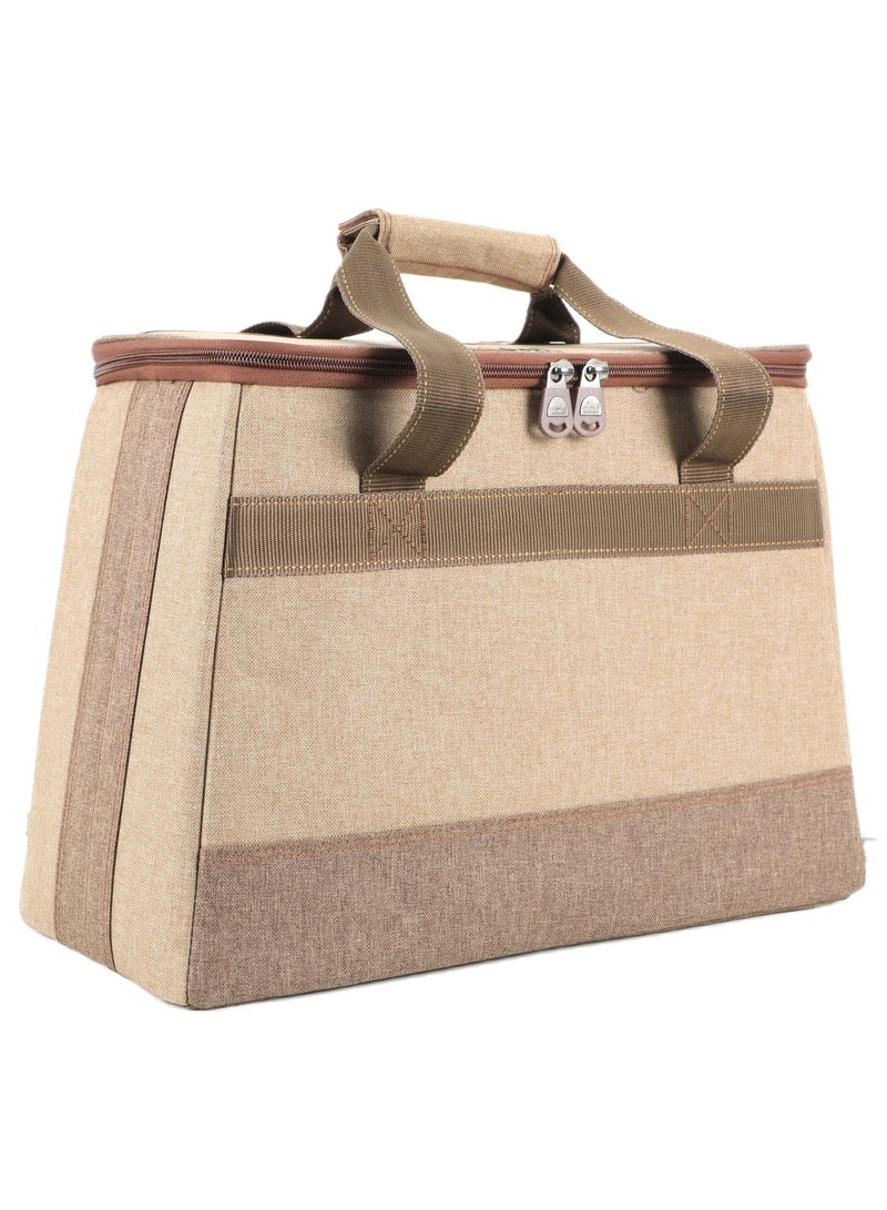 الغافة,شنطة ترامس ,للرحلات,تخييم ,لون خشبي ,الحجم الصغير40*24*36سم - Image 3