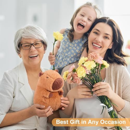 EITHEO Baby Stuffed Animal Plushie – 30 cm Huggable Soft Teddy Plush Toy for Kids, Girls & All Ages, Adorable Cuddly Stuffed Toy, Multicolor (Capybara) - Image 4