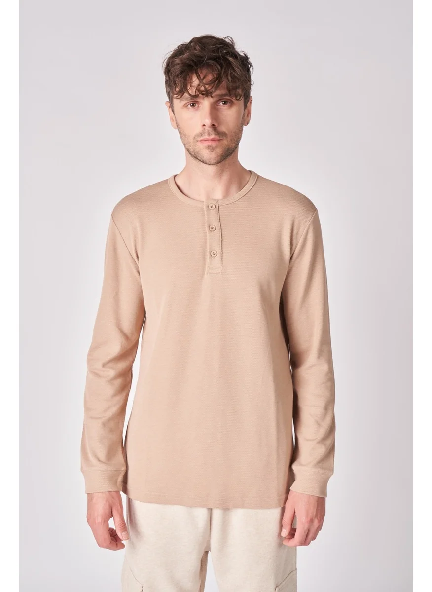 Defy'S Men's Cotton Blend Long Sleeve T-Shirt