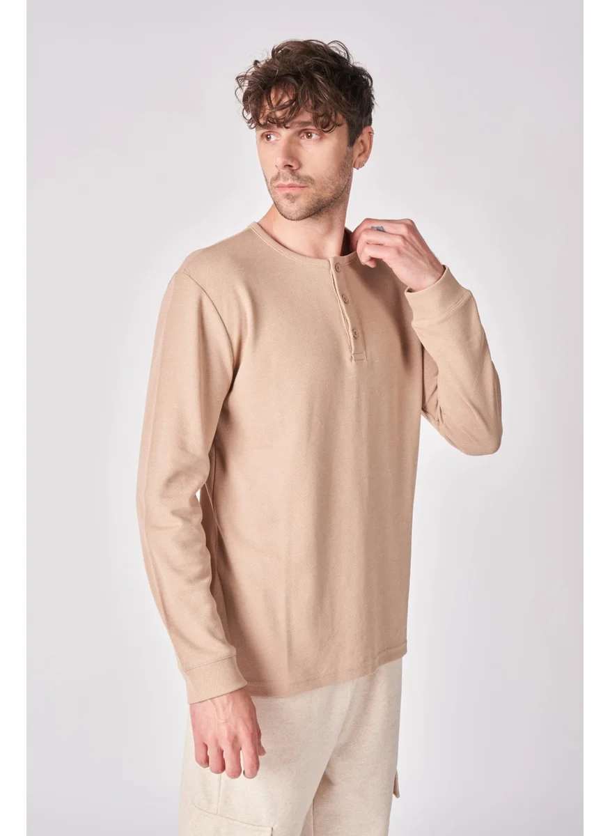 Defy'S Men's Cotton Blend Long Sleeve T-Shirt